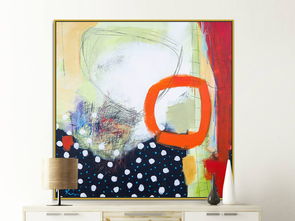 红色橙色圆圈绘画抽象装饰画 高清设计素材与模板服务指南