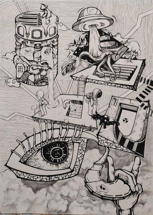 课程作品展示 中国-东盟艺术学院美术与设计学院2021级产品设计3班设计素描与美术图案设计服务